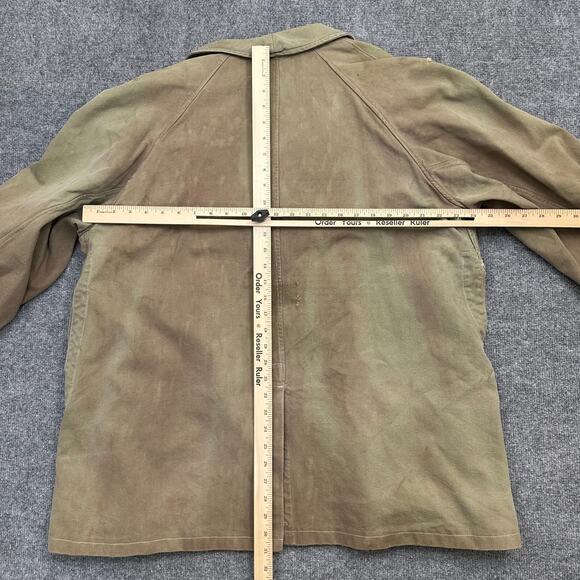 Vintage Militaires Equipment Jacket L Euro Army Military Trench Distressed WW2 - Picture 9 of 11